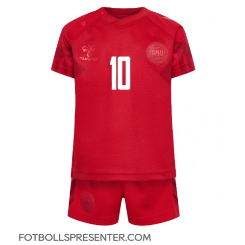 Danmark Christian Eriksen #10 Hemmatröja Barn VM 2022 Kortärmad (+ korta byxor)
